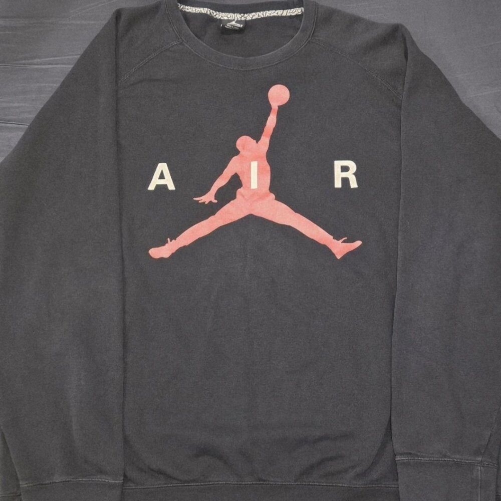 Air Jordan Sweatshirt Size 3XL Mens BLACK RED 689014-010
